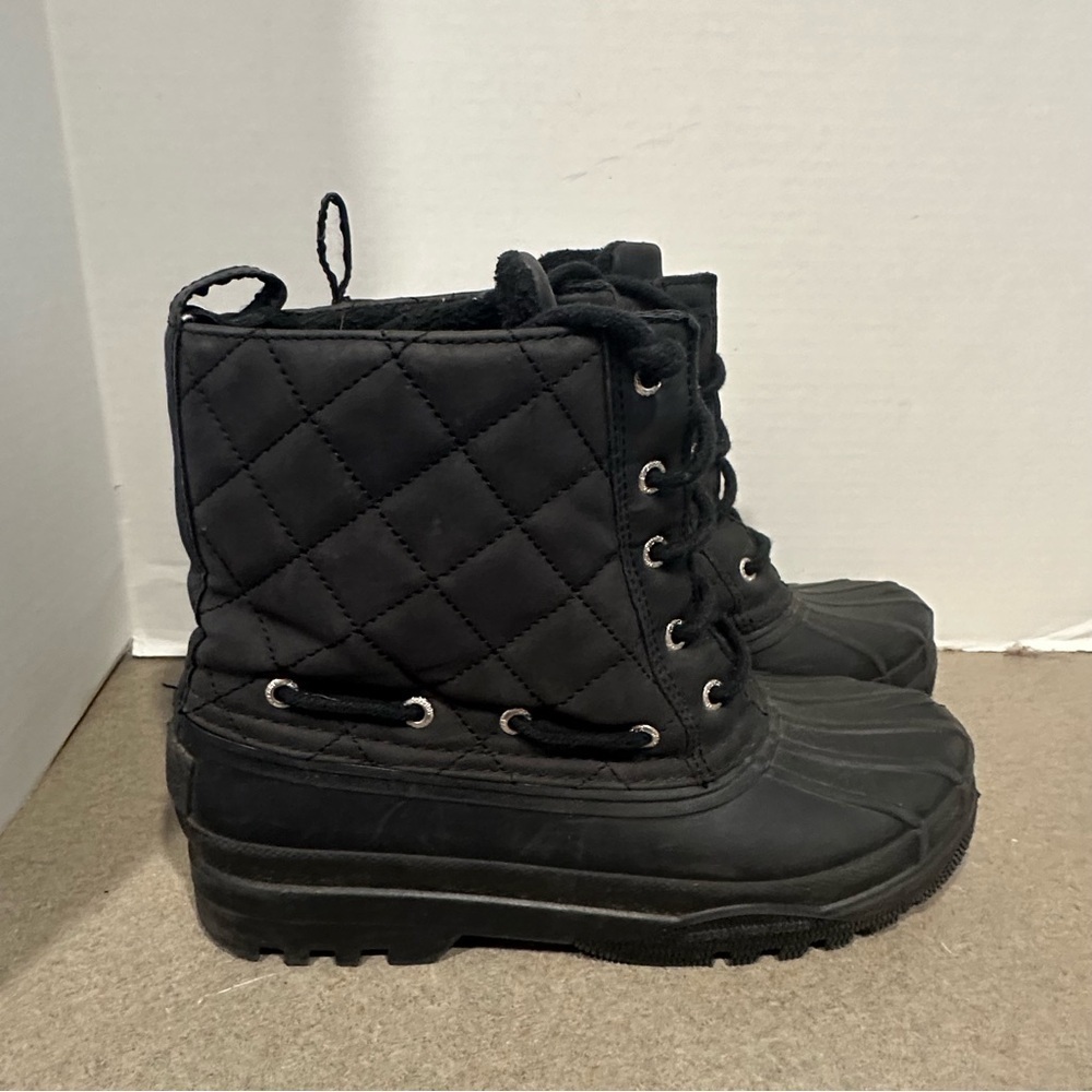 Sperry Women’s 6.5 Top-Sider Black Gosling Waterproof Quilted Duck Boots